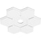 Ekena Millwork Daisy Architectural Grade PVC Contemporary Ceiling Medallion, 22"OD x 3"ID x 7 1/2"C x 1"P CMP22DY-03000 - alternate 3